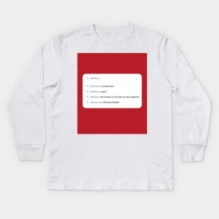 Taylor Swift Midnights Karma - Red Kids Long Sleeve T-Shirt